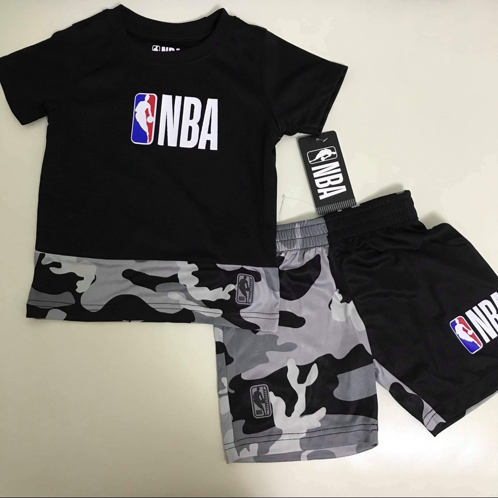 NBA camouflage cute boy shorts set